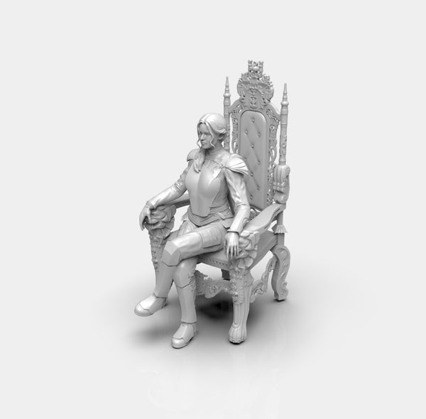 E282 - Movie character design, The Everdeen on the Throne, STL 3D model design print download files