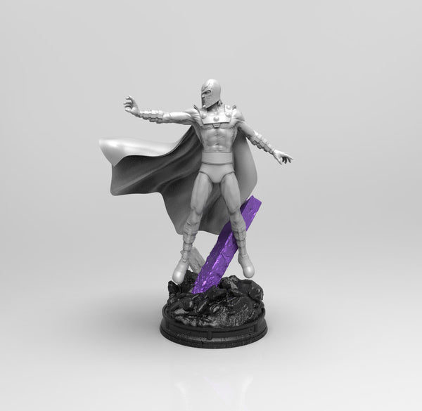 E122 - Comic character design, The Magnet man statue, STL 3D model design print download files