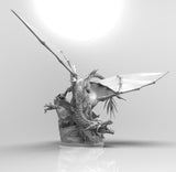 E178 - Legendary dragon statue, The Young black dragon design, STL 3D model design print download files