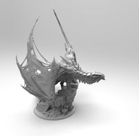 E189 - Legendary dragon desgin, The Fire magma dragon, STL 3D model design print download files
