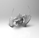 E191 - Legendary dragon design, The Magma Fire Dragon statue, STL 3D model design print download files