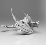 E191 - Legendary dragon design, The Magma Fire Dragon statue, STL 3D model design print download files