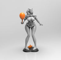 E201 - NSFW Horror Character design, The IT girl character statue, STL 3D model design print download files