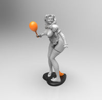 E201 - NSFW Horror Character design, The IT girl character statue, STL 3D model design print download files