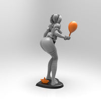 E201 - NSFW Horror Character design, The IT girl character statue, STL 3D model design print download files