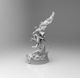 E118 - Comic character design, The Half bird hero on fire, STL 3D model design print download files