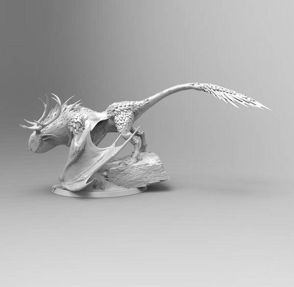 E187 - Legendary monster design, The own on rock design , STL 3D model design print download files