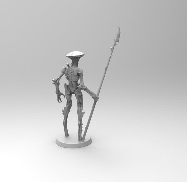 E205 - Legendary monster design, The Mushroom guy with spear, STL 3D model design print download files