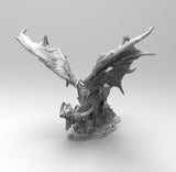 E211 - Legendary dragon design, The Cave old dragon design, STL 3D model design print download files