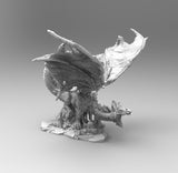 E211 - Legendary dragon design, The Cave old dragon design, STL 3D model design print download files