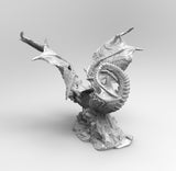 E211 - Legendary dragon design, The Cave old dragon design, STL 3D model design print download files