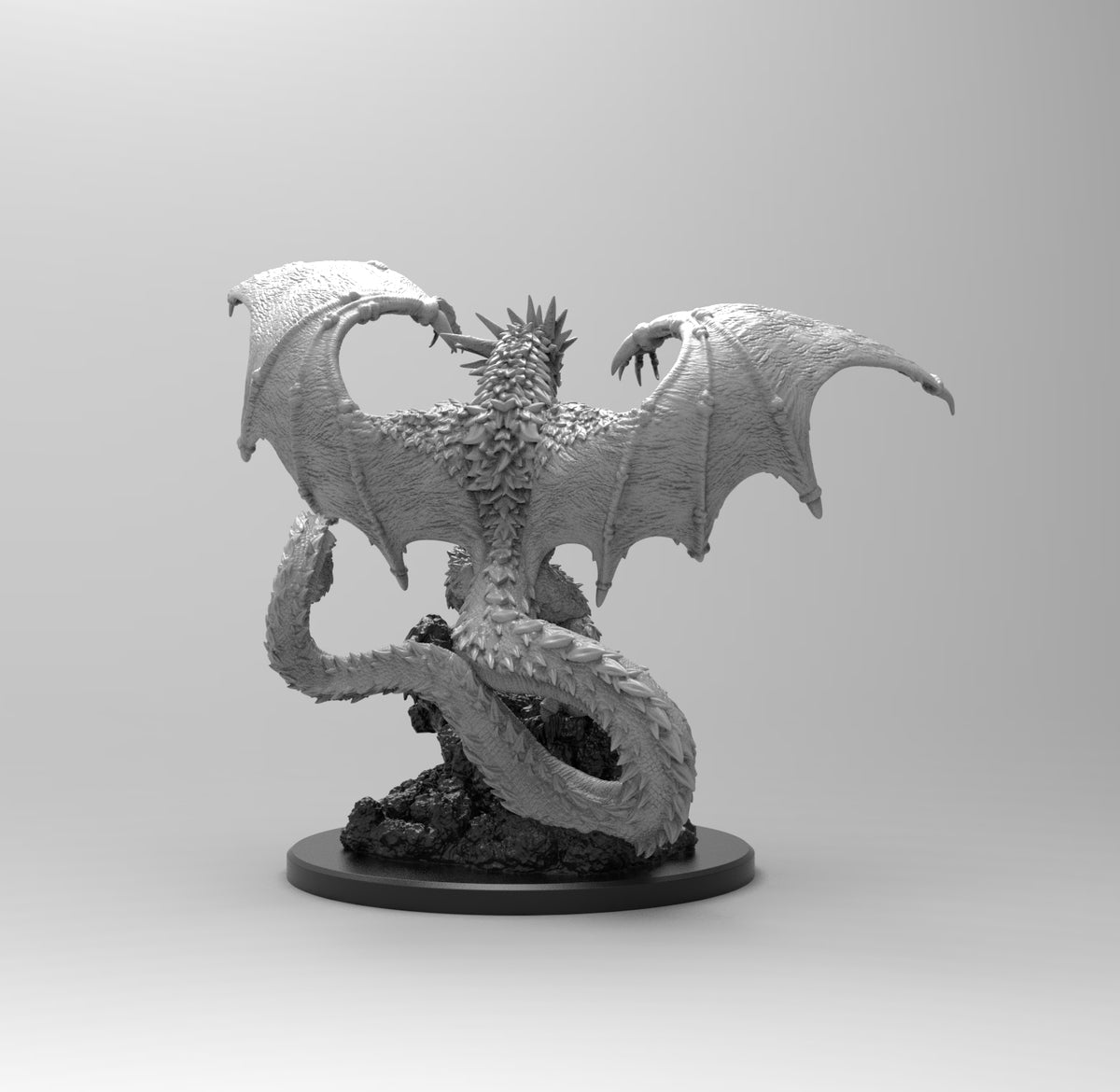 E217 - Legendary dragon design, The Ice dragon statue, STL 3D model de ...