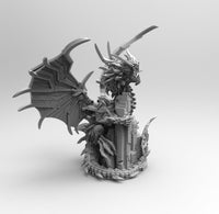 E213 - Legendary dragon design, The Robot mecha dragon statue, STL 3D model design print download files