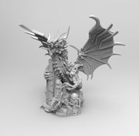 E213 - Legendary dragon design, The Robot mecha dragon statue, STL 3D model design print download files