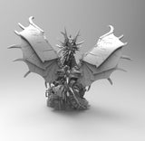 E213 - Legendary dragon design, The Robot mecha dragon statue, STL 3D model design print download files