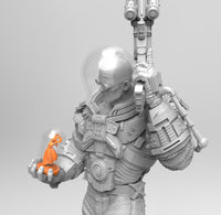 E140 - Comic character design, the freezer guy with orange doll, STL 3D model design print download files