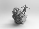 A299 - Comic character heroes, X men cyclope fight palm, STL 3D model design print download files