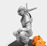 E296 - Movie character design, The money heist female character statue, STL 3D model design print download files print download files