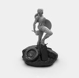 E295 - Comic character design, The She Cap With hammer and shield, STL 3D model design print download files