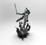 E314 - Anime character design, The Mikasa Titan fighter statue, STL 3D model design print download files