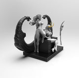 E305 - NSFW Comic character design, Comic female Thorny and lokie with throne, STL 3D model design print download files