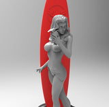 E311C - Comic character design, Bikini waifu MJ Statue, STL 3D model design print download files