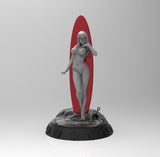 E311C - Comic character design, Bikini waifu MJ Statue, STL 3D model design print download files