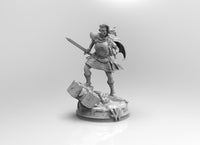 B456 - Comic fans character design, Viking version the wonder girl, STL 3D model design print download file