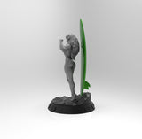 E311E - Comic Character design, The Green female statue, STL 3D model design print download files