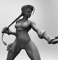 A007 - Games Character design, The Street Fighters Cammy White 01, STL 3D model design printable download files