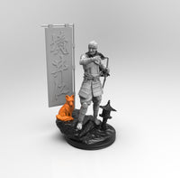 E321 - Samurai Games character design, The Samurai with Ghost mask name Tsushimah, STL 3D model design print download