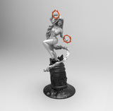 E303 - Comic character design, The star girl with fire, STL 3D model design print download files