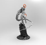 E303 - Comic character design, The star girl with fire, STL 3D model design print download files