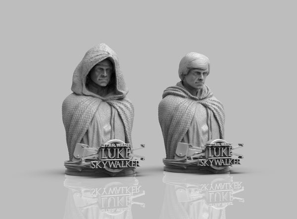 A387 - Movies character design, The SW Lukie Walk bust, STL 3D model design print download files