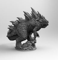 B014 - Legendary character design, The lightning creature Gojira, STL 3D model design print download files