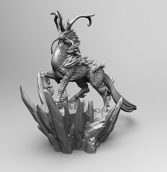 B012 - Legendary Ancient Animal design files, Kirin ( Feng Shui Deco ), STL 3D Model Design Print