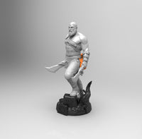 E334 - Games character design, The Double Blade kratose statue, STl 3D model design print download files