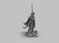 A393 - Movies character design, The Aragon with sword, STL 3D model design print download files