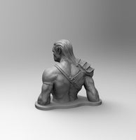 B018 - Orc Bust Half body statue , STL 3D model design print