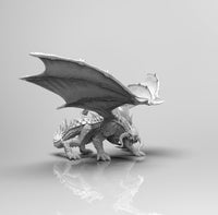 E340 - Legendary dragon design, The Black Armor dragon design statue, STL 3D model design print download files