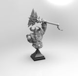 E342 - Legendary character bust design, The Viking warrior with axe bust statue, STL 3D model design print download file