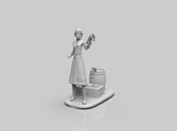 F554 - Comic character design, The Elizabeth statue with weopon, STL 3D model design print download files