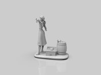 F554 - Comic character design, The Elizabeth statue with weopon, STL 3D model design print download files