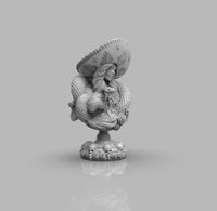 A412 - Character design bust, The Snake horror women bust design, STL 3D model design print download files