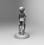 B051 - Movie character fan arts, The SW Female CPO, RD2 - waifu Sexy Version, STL 3D model design print download files