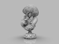 A412 - Character design bust, The Snake horror women bust design, STL 3D model design print download files