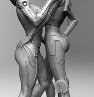 B051 - Movie character fan arts, The SW Female CPO, RD2 - waifu Sexy Version, STL 3D model design print download files