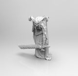 E371 - Legendary character design, The undead monk with big sword, STL 3D model design print download files