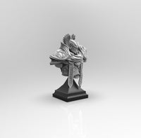 E370 - Legendary bust character design, The Warrior General bust statue, STL 3D model design print download files