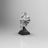E370 - Legendary bust character design, The Warrior General bust statue, STL 3D model design print download files